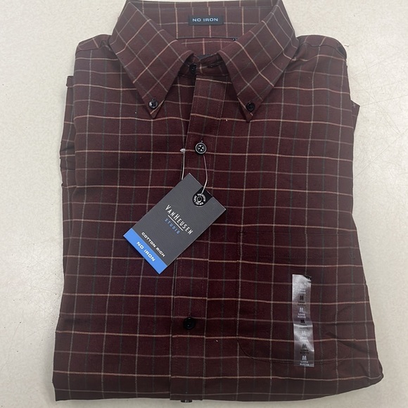 Van Heusen Studio Cotton Rich No Iron Shirt- NWT - Picture 4 of 6
